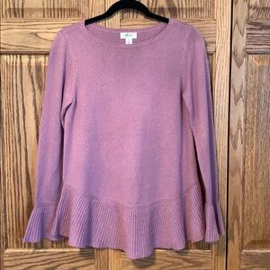 Style & co peplum bell sleeve sweater